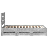 Bed Frame with Drawer Concrete Grey 100 x 200 cm Engineer Wood 3411855