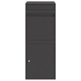Parcel Drop Box with Storage Black 41 x 38 x 103 cm Steel 874933