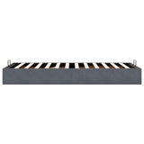 Ottoman Bed Frame No Mattress Dark Grey Single Velvet 3310998