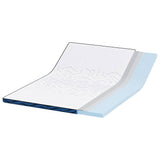 Mattress Topper White 140 x 190 x 6 cm Jaquard Fabric 4106259