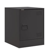 Bedside Cabinet Black 34.5x39x44 cm Steel 841607