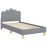 Children's Bed Frame with Headboard Light Grey 80 x 160 cm 42011044