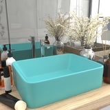 Luxury Wash Basin Matt Light Green 41x30x12 cm Ceramic 147046