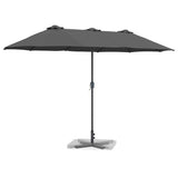 Garden Parasol Anthracite 370 x 197 x 239 cm 42003369