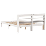 Bed Frame with Headboard without Mattress White 120x190 cm Small Double 3306777
