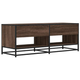 TV Cabinet Brown Oak 120.5x40x46 cm Engineered Wood and Metal 848893