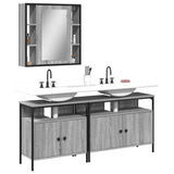 3 Piece Bathroom Cabinet Set Grey Sonoma Engineered Wood 3214728