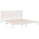 Extra Long Bed Frame without Mattress White 180x210 cm Solid Wood 3309304