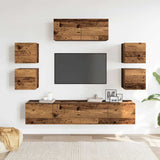 ZNTS 7 Piece TV Cabinet Set Wall-mounted Old Wood Engineered Wood 3329013