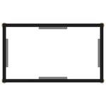 ZNTS Console Table Transparent 60x35x75 cm Tempered Glass 322827