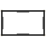 ZNTS Console Table Transparent 60x35x75 cm Tempered Glass 322827