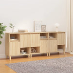 Sideboards 3 pcs Sonoma Oak 60x35x70 cm Engineered Wood 3185738
