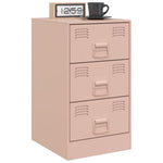 ZNTS Bedside Cabinets 2 pcs Pink 34.5x39x62 cm Steel 841778