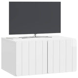 Wall-Mounted TV Cabinet High Gloss White 59.5 x 41 x 30 cm 898339