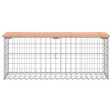 ZNTS Garden Bench Gabion Design 103x31.5x42 cm Solid Wood Douglas 834351