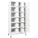Locker Cabinet with 18 Compartments Metal 90x40x180 cm 245966
