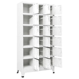 Locker Cabinet with 18 Compartments Metal 90x40x180 cm 245966