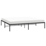 Metal Bed Frame without Mattress Black 193x203cm 350852