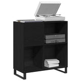 Record Cabinet Black Oak 85 x 38 x 89 cm Engineered Wood 862916