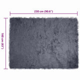 Faux Sheepskin Rug TAFALLA Anthracite 160 x 230 cm Polyester 42021594