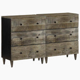 Sideboards 2 pcs Light Grey 60x33.5x75 cm Solid Wood Mango 3310016