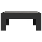 ZNTS Coffee Table with Infinity LED Black 70x50x30 cm 847610