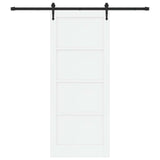 Sliding Door ORKDAL 86 x 211 cm Engineered Wood White and Black 3450270