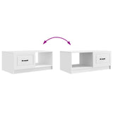 Coffee Table White 90 x 50 x 37 cm Engineered Wood 895875