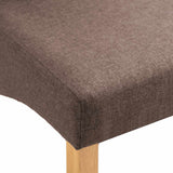 Dining Chairs 2 pcs Brown Fabric 249273