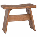 Stool Natural 40 x 25 x 31 cm Mahogany Wood 42012397