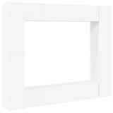 8 Piece TV Cabinet Set White Engineered Wood 3078650