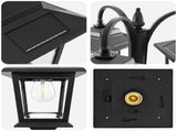 3-Head Lamp Post Black 16 x 16 x 187 cm Aluminum and ABS 42042693