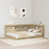 Storage Headboard with Shelf Sonoma Oak 120 cm Engineered Wood 3335479
