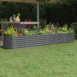 Garden Raised Bed Galvanised Steel 260x40x36 cm Anthracite 318881