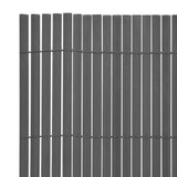 Double-Sided Garden Fence PVC 150x500 cm Grey 43641