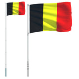 Belgium Flag and Pole 5.55 m Aluminium 3147117