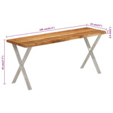Bench with Live Edge 105 cm Solid Wood Acacia 372758