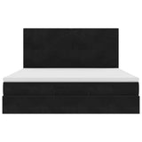 Ottoman Bed with Mattresses Black 180x200cm Velvet 3313417
