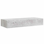 Wall Drawer Shelves 2 pcs Concrete Grey 60x23.5x10cm MDF 330266