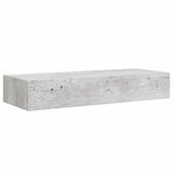 Wall Drawer Shelves 2 pcs Concrete Grey 60x23.5x10cm MDF 330266