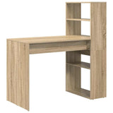 Desk with Shelf Sonoma Oak 113 x 54 x 120 cm Engineered Wood 869276