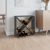Wine Cabinet Grey 62x25x62 cm Solid Wood Pine 821761