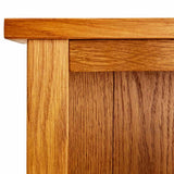 Bookcase Natural Oak Solid oak wood with oak veneered MDF Tall 331743
