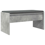 Hall Bench with Cushion Concrete Grey 83 x 38 x 40 cm 891555