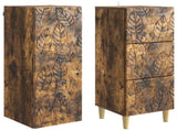 Cabinet Set 2 pcs Smoked Oak 33 x 34.5 x 90 cm Engineered Wood 3416732
