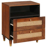 Bedside Tables with Drawer 50 x 33 x 62 cm Solid Mango Wood 4018890