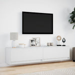 TV Wall Cabinet with LED White 180x31x38 cm 3307947