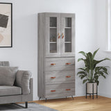 Highboard Grey Sonoma 69.5x34x180 cm Engineered Wood 3198383