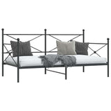 Day Bed without Mattress Black 100x200 cm Steel 4104670