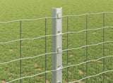 Embedded Fence Post 11 pcs Silver 160 cm Powder-Coated Steel 42006299